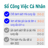 Sổ Công Việc Cá Nhân