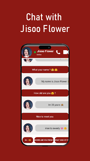 Jisoo Flower fake video call Screenshot 2