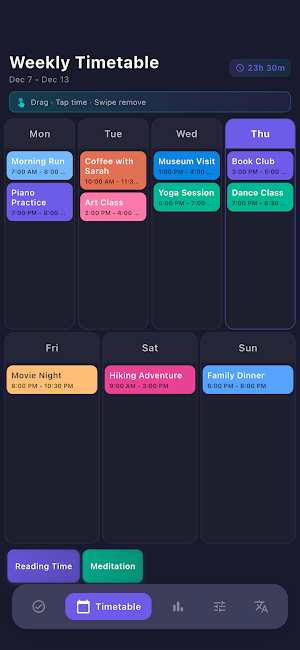 Week Plan Screenshot 1
