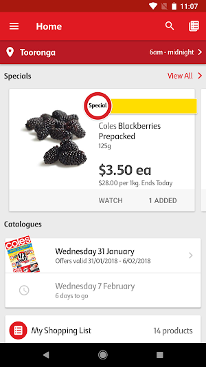 Coles App screenshot 1