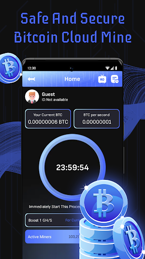 BTC Cloud Mining Bitcoin Miner Screenshot 2