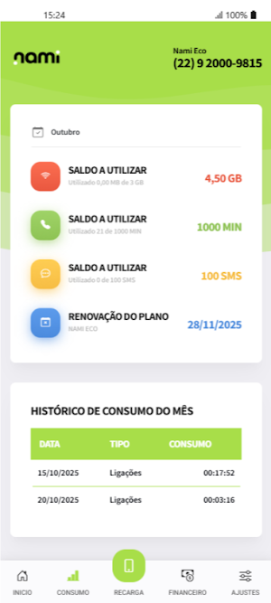 nami Telefonia Screenshot 1