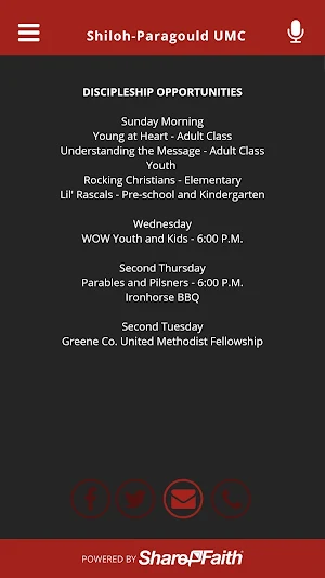 Shiloh-Paragould UMC Screenshot 2