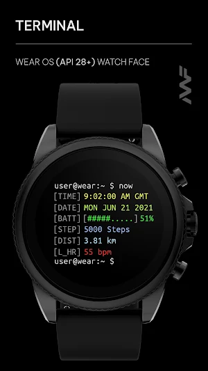 Awf Terminal - watch face Screenshot 0