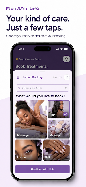 Instant Spa - Book a session Screenshot 1