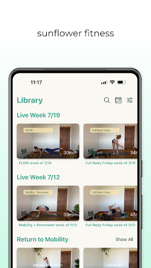 sunflower fitness Screenshot 2