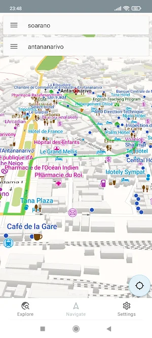 Antananarivo Madagascar Offline Map Screenshot 1