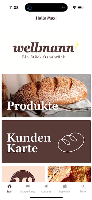 Bäckerei Wellmann Screenshot 0