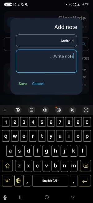 GlowNote – Quick Notes Screenshot 1