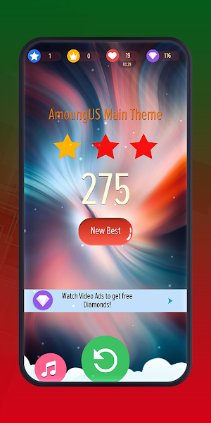 Piano Tap for AmongUs Main theme songs Screenshot 3