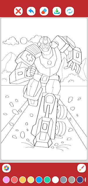 Robot Coloring Book Screenshot 0