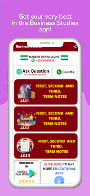 Business Studies (J.S.S 1-3) Screenshot 0