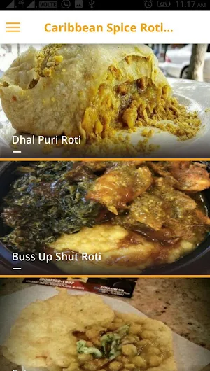 caribbean spice roti shop Screenshot 2