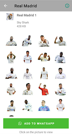 Real Madrid Stickers Screenshot 0