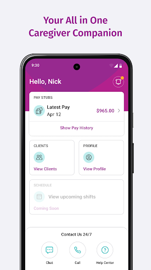 Help at Home Caregiver Connect Screenshot 1