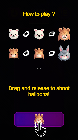 Popit - Animal Balloon Merge Screenshot 1