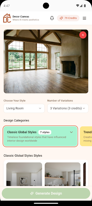 Decor Canvas: AI Room Design Screenshot 1