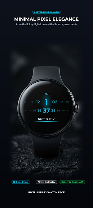 Pixel Sliding Watch Face Screenshot 0