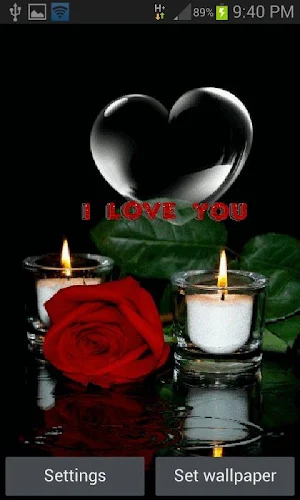 Candle In Glass LWP Screenshot 1