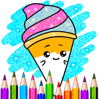 Kawaii Glitter Coloring Book