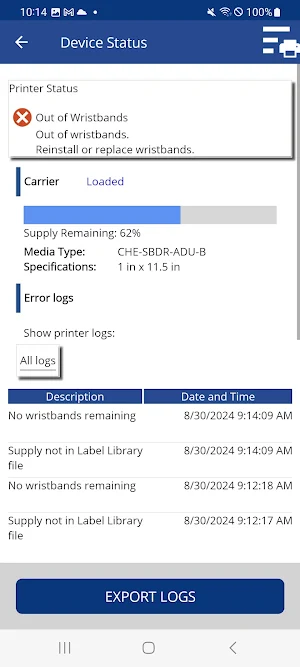 PDC Printer Application Screenshot 0