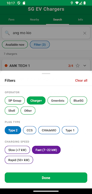 SG EV Chargers Screenshot 3