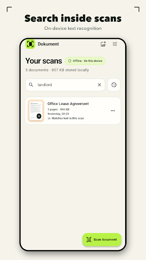 Dokument: Private PDF Scanner Screenshot 1