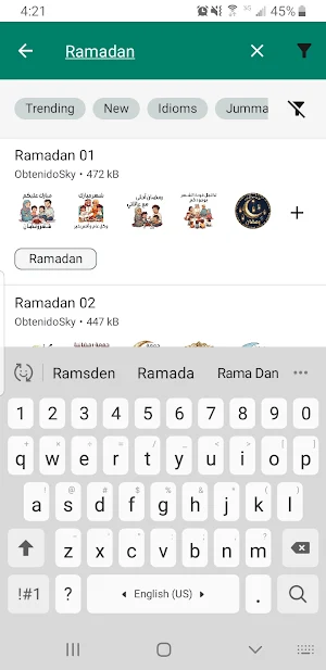 Arabic Stickers Screenshot 2