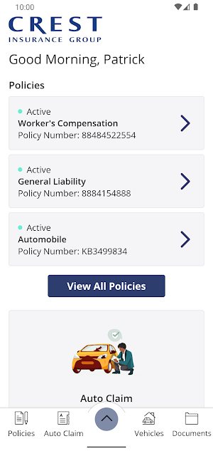 Crest Insurance Online Screenshot 1