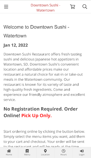 Downtown Sushi - Watertown Screenshot 0