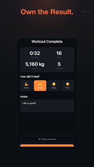 SteelRep: Strength Workout Log Screenshot 3