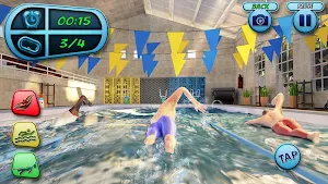 Swimming pool Water Race- Uphill Rush Water Racing Screenshot 1