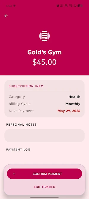 Vanguard: Subscription Tracker Screenshot 1