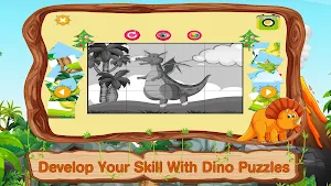 Dinosaur Coloring Games Puzzle Screenshot 3