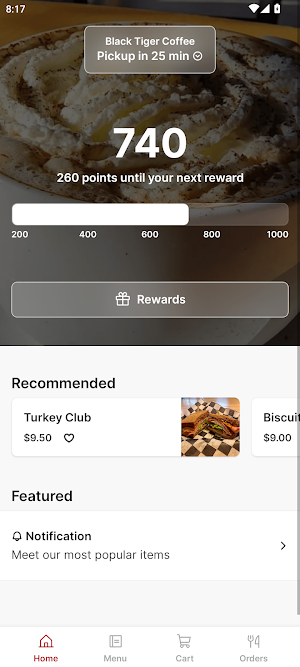 Black Tiger Coffee Screenshot 0