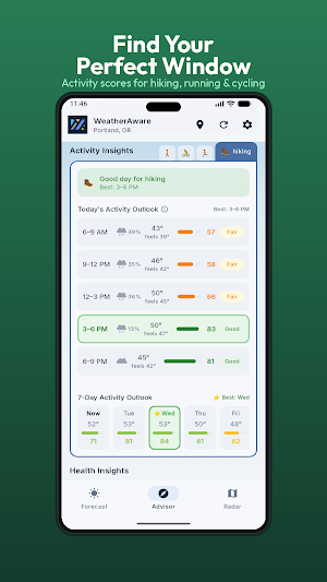 WeatherAware: Forecast Advisor Screenshot 2