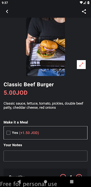 VAGUS Burger And Pasta Screenshot 1