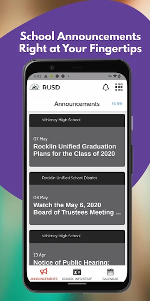 Rocklin Unified School District Screenshot 0