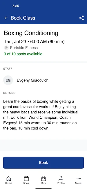 Portside Fitness Screenshot 2