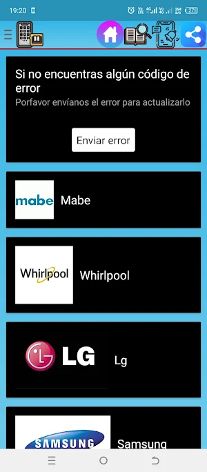 Códigos de error de lavadoras Screenshot 1