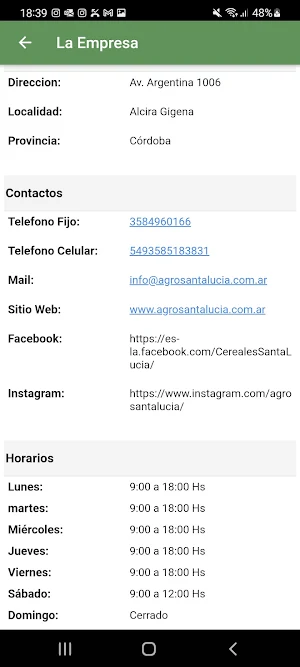 Santa Lucía Agro Cereales Screenshot 2
