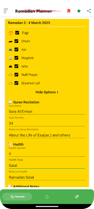 Ramadan Planner Screenshot 2