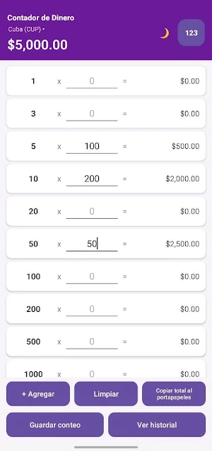 Contador de Dinero Screenshot 0