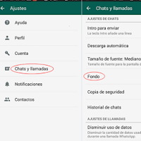 como cambiar fondo de whataps