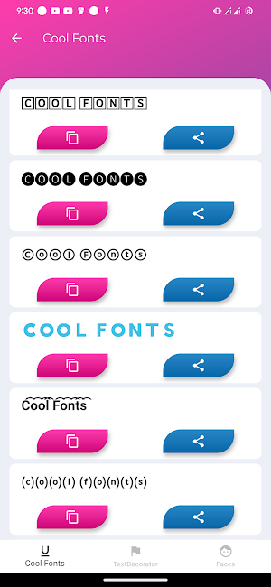 Cool Fonts - Text & Symbol Screenshot 1