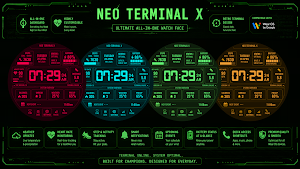Neo Terminal X Watch Face Screenshot 1