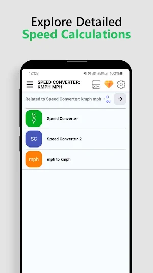 Speed Converter: kmph mph Screenshot 0