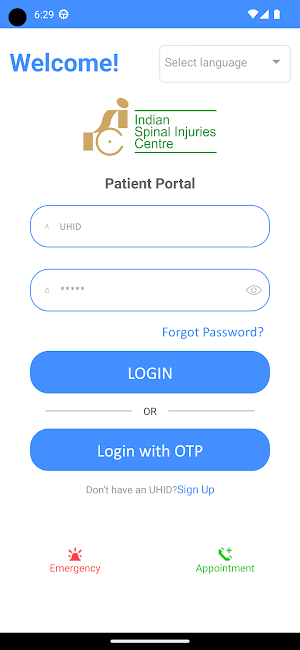 ISIC Patient Portal Screenshot 0