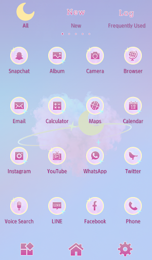Cotton Candy Cloud Theme +HOME Screenshot 2
