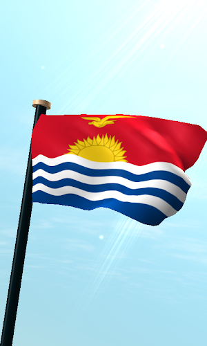 Kiribati Flag 3D Wallpaper Screenshot 0